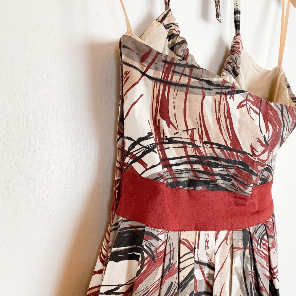 Anthropologie Viola Graphic Halter Dress, 6 - Picture 4 of 7